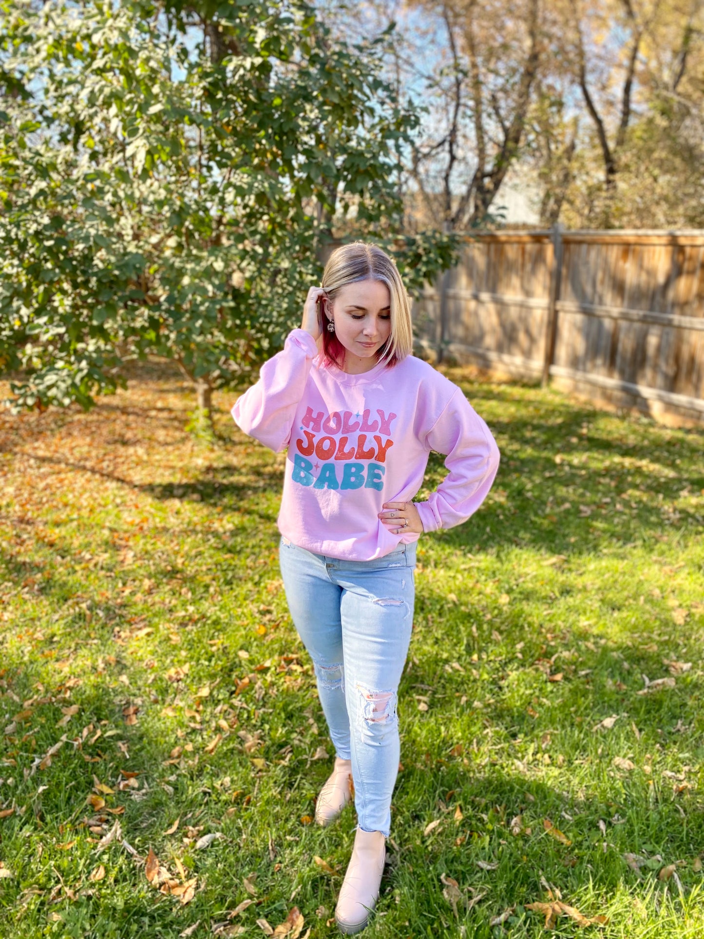 Holly Jolly Babe Crewneck Sweater *PRE-ORDER*